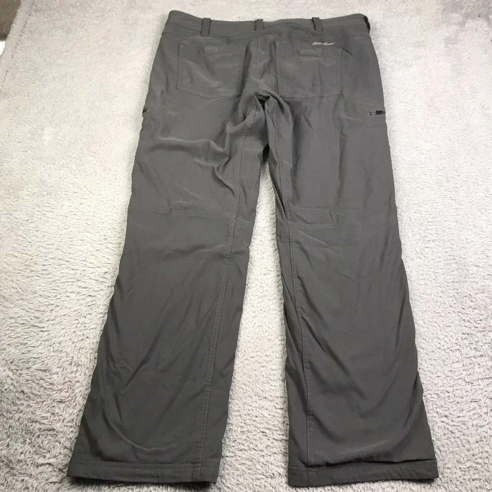 Eddie Bauer First Ascent Guide Pro Pants Mens 36 (38x31) Gray Fleece Lined Cargo